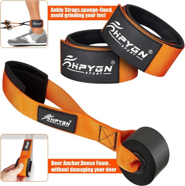 Resistance Bands, Heavy Exercise Bands with Handles, Fitness Bands for Working Out, Workout Bands for Men, Weight Bands Set for Muscle Training, Strength, Slim, Yoga, Home Gym Equipment - Image 9