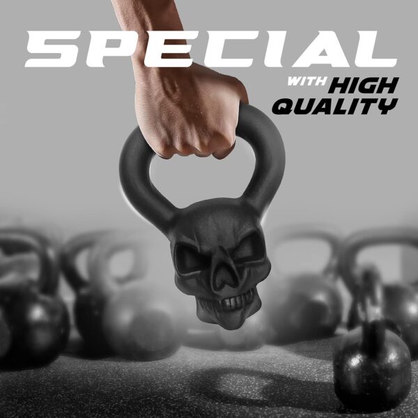 Yes4All Kettlebell Special Shape, Upgraded &Multifunctional for Advanced Training, Solid Cast Iron Powder Coated, Anti Slip Handle Strength Training Equipment - Image 2