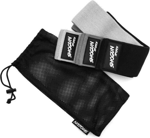 Hip Resistance Bands. Set of 3 Fabric Hip Bands for Glute Activation, Booty Exercises and Resistance Training. Fabric Resistance Bands for Legs and Butt with Carry Bag Included. - Image 2