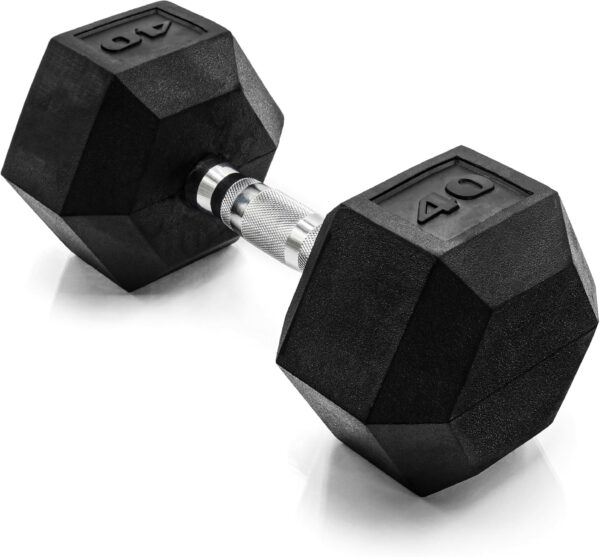 CAP Barbell 40 LB Coated Hex Dumbbell Weight, New Edition