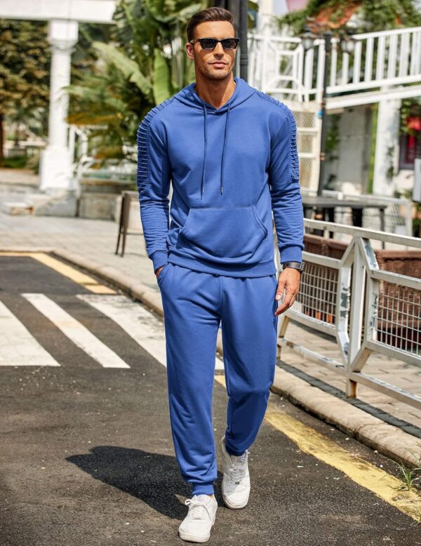 COOFANDY Men's Tracksuit 2 Piece Hoodie Sweatsuit Sets Casual Jogging Athletic Suits - Image 2