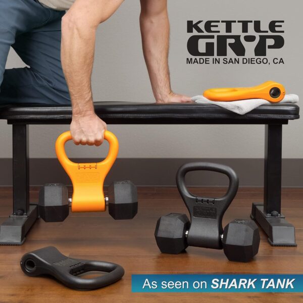 KETTLE GRYP - The Original - As Seen on SHARK TANK! Converts Your Dumbbells Into Kettlebells - Made in the USA - Dumbbell Grip Handle - Image 2