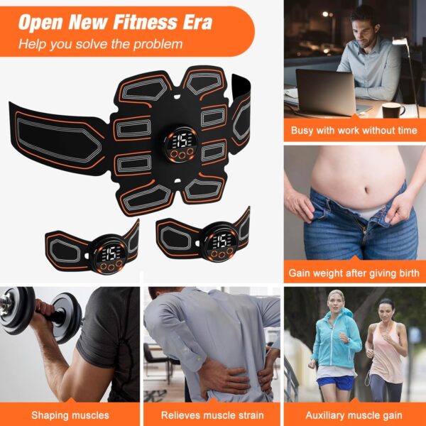 ABS Stimulator, Abdominal Toning Belt Trainer, Abs Workout Equipment, Ab Sport Exercise Belt for Men and Women BFB-11 - Image 5