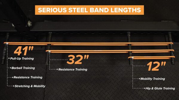 Serious Steel Fitness 32" Resistance Training Bands (Portable Exercise Band System Training Bands- Great for Individuals Under 5'10") - Image 7