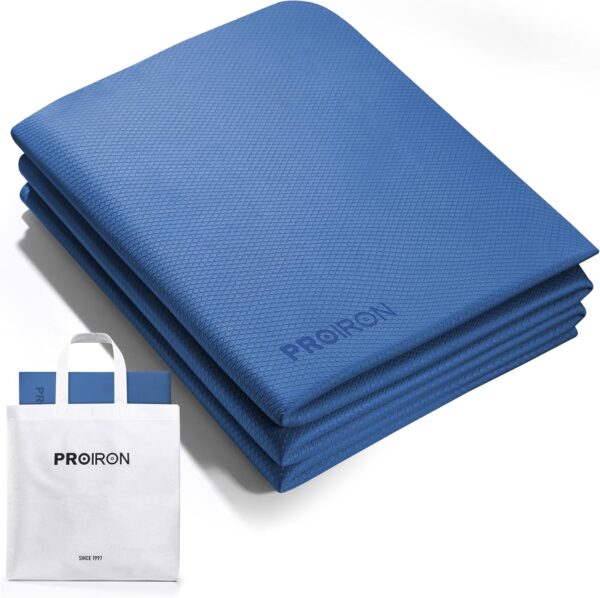 PROIRON Foldable 72“x24"x0.24”(6mm) TPE Yoga Mat,NOT PVC!!!-Folding Yoga Mat Thick for Home Workout & Travel, Eco-Friendly TPE Non Slip Yoga Mats with Storage Bag,Portable Yoga Mat for Home Gym, Pilates, Fitness,Stretching