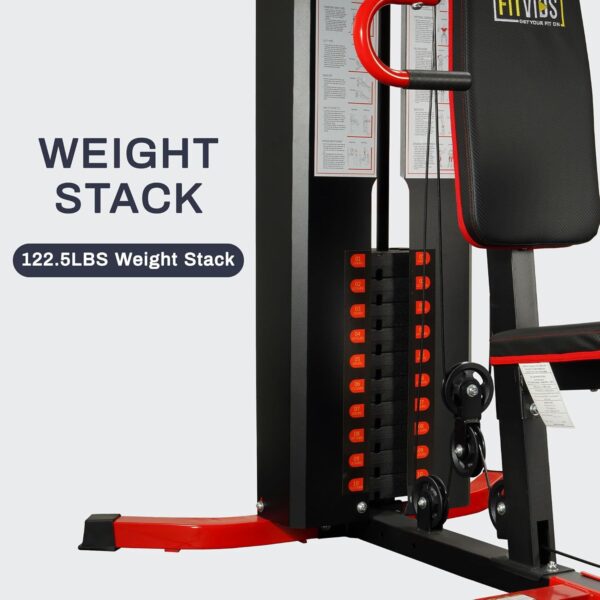 Home Gym, Workout Equipment with Leg Press, Exercise Equipment for Home with Pulley System, Home Gym Equipment for Full Body Strength Training, Preacher Curl and Leg - Image 4