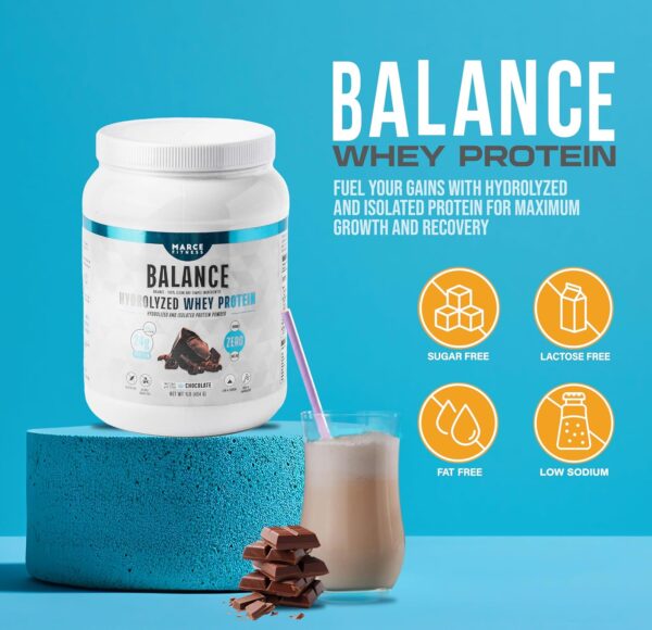 Hydrolyzed Whey Protein byMarceFitness Chocolate Flavor 1 Pound - Image 2