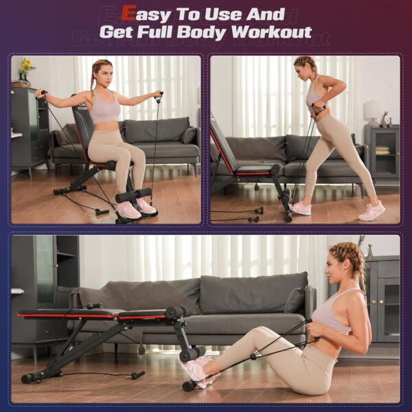 FLYBIRD Adjustable Weight Bench Workout Bench for Home Gym, 15 Degree Decline Sit-Up, Sturdy Durable Folding Weight Bench for Years of Workout -FBGEAR23 - Image 9