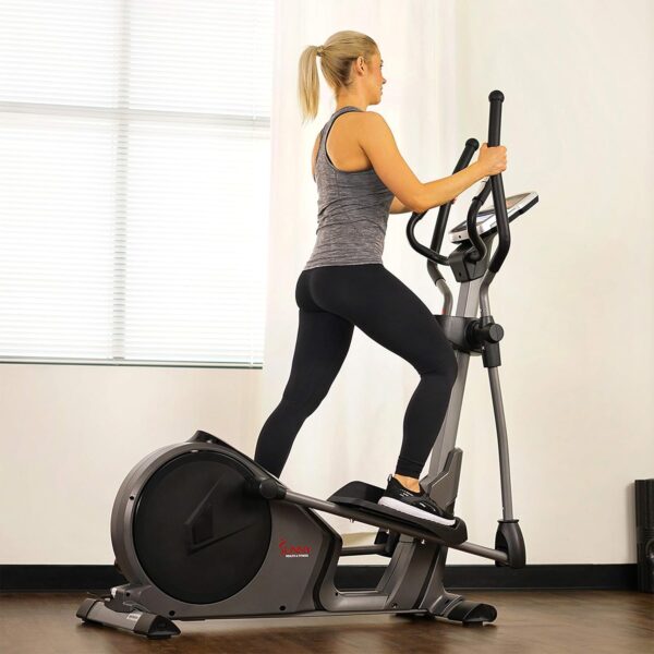 Sunny Health & Fitness Programmable 16 Electro-Magnetic Elliptical Cross Trainer Exercise Machine, Full-Body Cardio Equipment w/ 24 Pre-Built Workouts, 330LB Capacity,Optional Free SunnyFit App Link - Image 6
