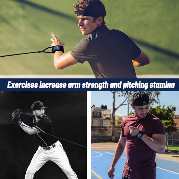 Baseball Band, Resistance Band for Baseball Player and Softball Pitchers, Baseball Pitching Trainer and Arm Trainer for Throwing Training, Baseball Training Equipment - Image 6