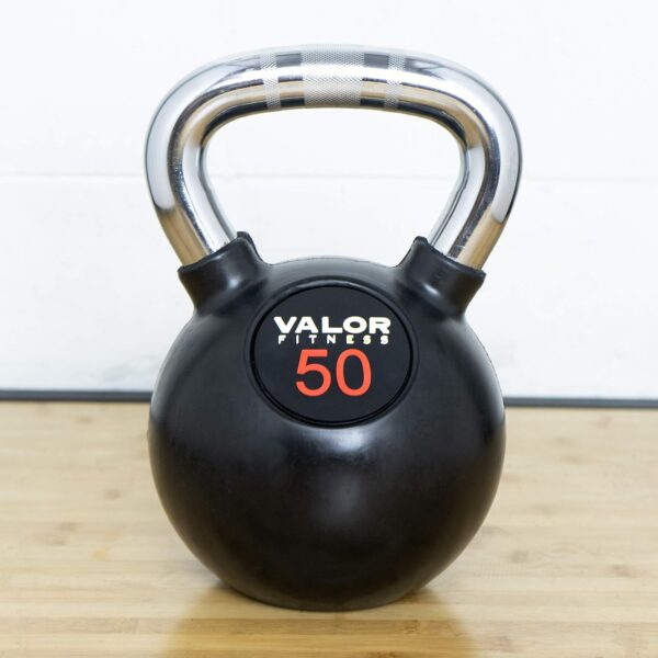 Valor Fitness Chrome Kettle Bell Weights with Knurled Kettlebell Handle Kettlebells for Men & Women - Image 3