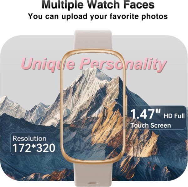 Health Fitness Tracker, Smart Watches for Women Men with 24/7 Heart Rate Blood Oxygen Monitor, Sleep Tracker, Calories & Pedometer, IP68 Waterproof Activity Trackers & Fitness Watch for Android&iPhone - Image 5