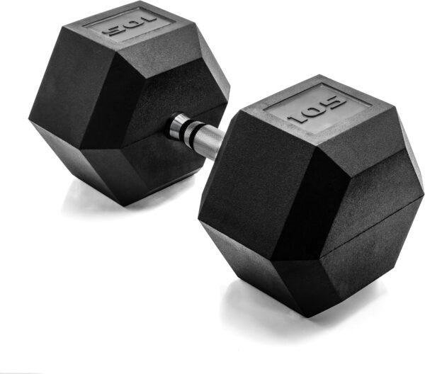 CAP Barbell 105 LB Coated Hex Dumbbell Weight, New Edition (SDRIS-105)