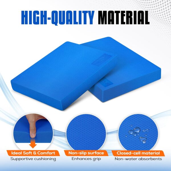 Yes4All Upgraded Size Foam Pad for Exercise, Nonslip Foam Balance Pad Physical Therapy, Yoga & Stability Training Balance Mat - Image 3