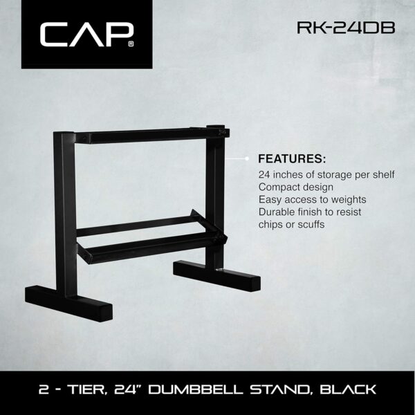 Cap Barbell Two Tier Dumbbell Rack - Image 5