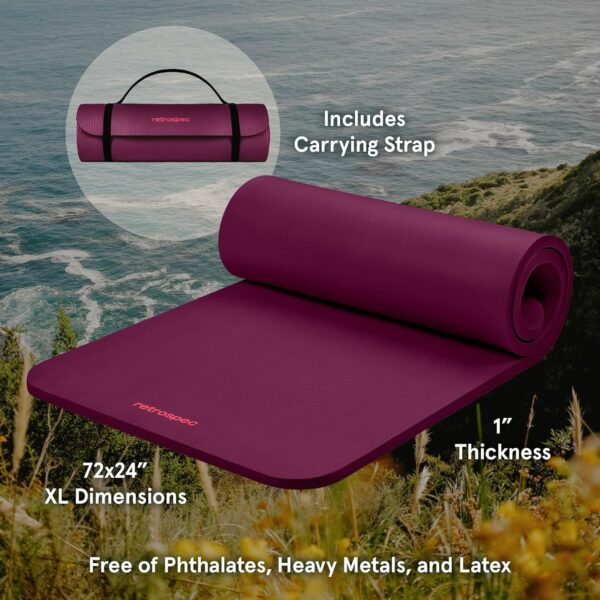 Retrospec Solana 1 inch Yoga Mat - Image 2