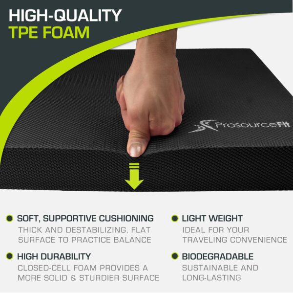 ProsourceFit Exercise Balance Pad – Non-Slip Cushioned Foam Mat & Knee Pad for Fitness and Stability Training, Yoga, Physical Therapy 15.5”x12.75” - Image 3