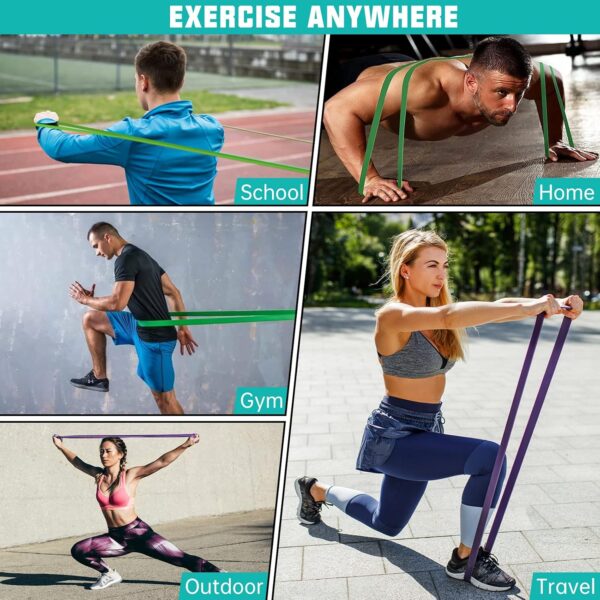 Resistance Band, Pull Up Bands, Pull Up Assistance Bands, Workout Bands, Exercise Bands, Resistance Bands Set with Door Anchor, Working Out, Physical Therapy, Shape Body, Men and Women - Image 5