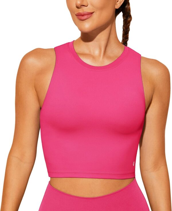 Natural Feelings Nudi Sports Bras for Women Removable Padded Yoga Tank Tops Sleeveless Fitness Workout Crop Tops