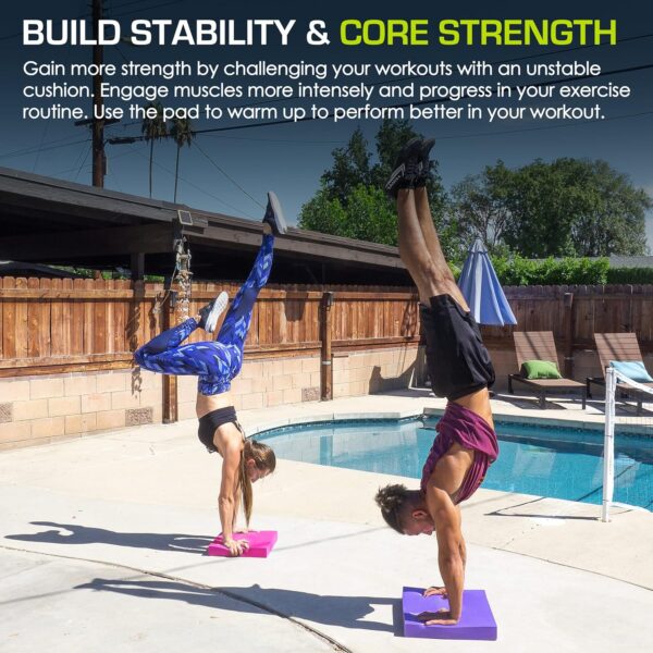 ProsourceFit Exercise Balance Pad – Non-Slip Cushioned Foam Mat & Knee Pad for Fitness and Stability Training, Yoga, Physical Therapy 15.5”x12.75” - Image 6