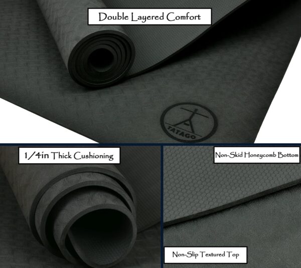 Tatago Extra Large Yoga Mat Thick Extra Wide and Long. Premium 7 Foot XL Yoga Mat for Men & Women That Also Makes a Great Stretching Mat- Wonderful Big Yoga Mat or Workout Mat for Men & Women! (84 x 30 x 1/4") - Image 4