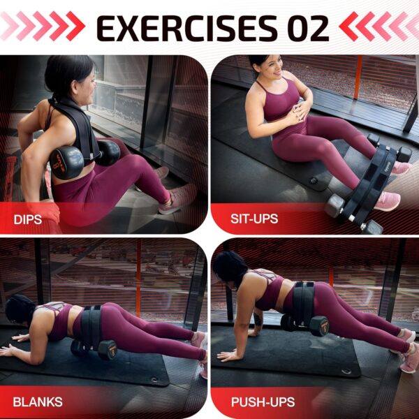 Hip Thrust Belt For Dumbbells Heavy, Kettlebells, Plates, Hip Thrust Band for Women/Men, Double Hook & Loop Booty Builder, Glute Workout Equipment for All Shapes, Use at Home/Gym - Image 6