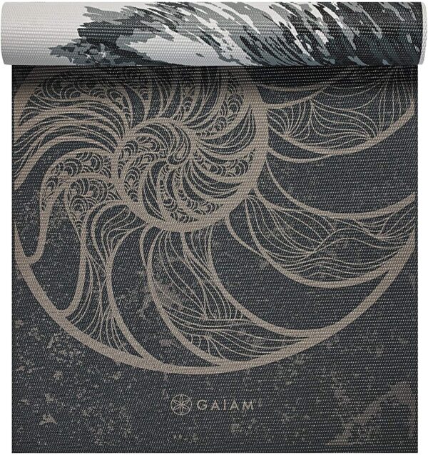 Gaiam Yoga Mat - Premium 6mm Print Reversible Extra Thick Non Slip Exercise & Fitness Mat for All Types of Yoga, Pilates & Floor Workouts (68" x 24" x 6mm Thick) - Image 4