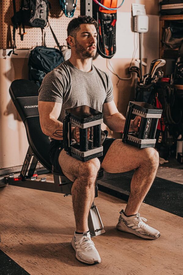 PowerBlock Elite EXP Adjustable Dumbbells, Sold in Pairs, Stage 1, 5-50 lb. Dumbbells, Durable Steel Build, Innovative Workout Equipment, All-in-One Dumbbells, Expandable with Expansion Kits - Image 7