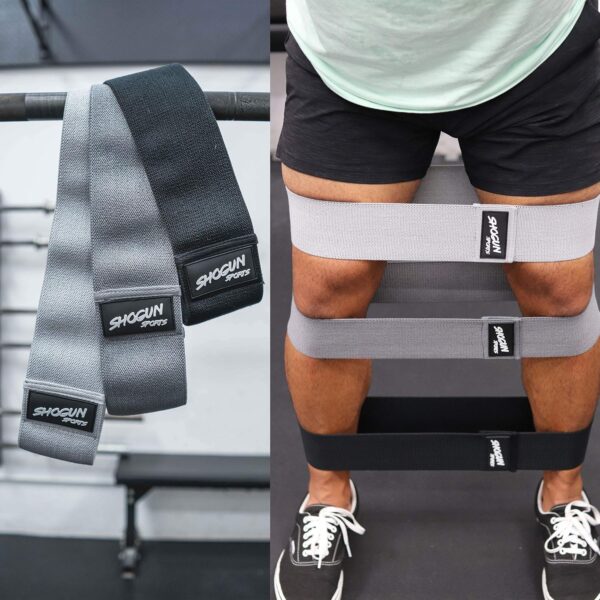 Hip Resistance Bands. Set of 3 Fabric Hip Bands for Glute Activation, Booty Exercises and Resistance Training. Fabric Resistance Bands for Legs and Butt with Carry Bag Included. - Image 5