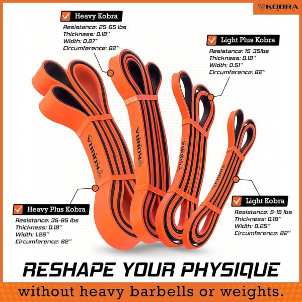 Durable Resistance and Pull Up Bands | Comprehensive Workout Bands Set with Included Door Anchor | Ideal for Muscle Training, Physiotherapy, and Body Shaping | Men's and Women's Ultimate Fitness Tool - Image 2