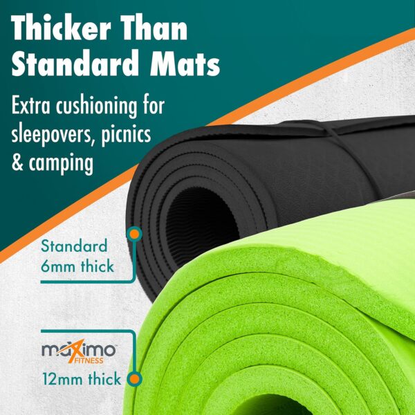 Maximo Fitness Yoga Mat - Multipurpose Exercise Mat for Men, Women and Kids, Ideal Non Slip Workout Mats for Yoga, Pilates, Gym Exercise with Carrying Strap - Image 5