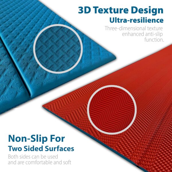 Foldable Yoga Mat - 6mm & 8mm Thick, Large, Lightweight, and Easy to Store - Anti-Slip Folding Exercise Mat for Yoga, Pilates, Home Workouts, and Floor Exercises - Image 3