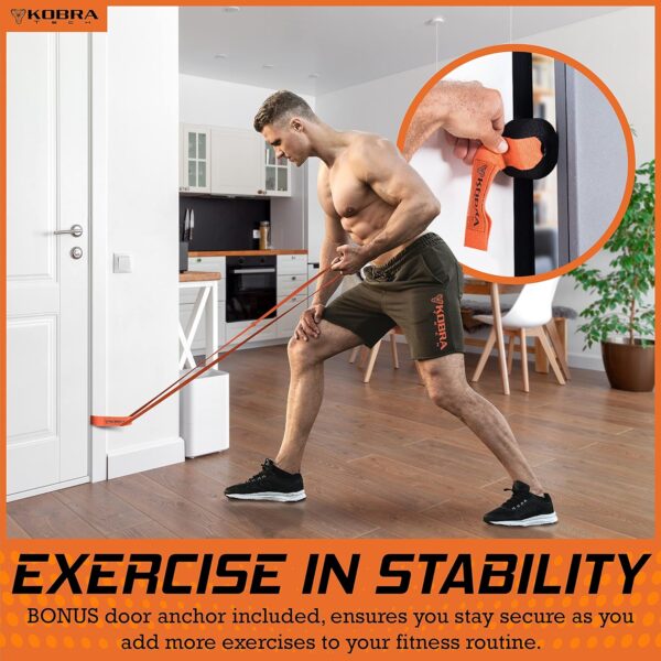 Durable Resistance and Pull Up Bands | Comprehensive Workout Bands Set with Included Door Anchor | Ideal for Muscle Training, Physiotherapy, and Body Shaping | Men's and Women's Ultimate Fitness Tool - Image 4
