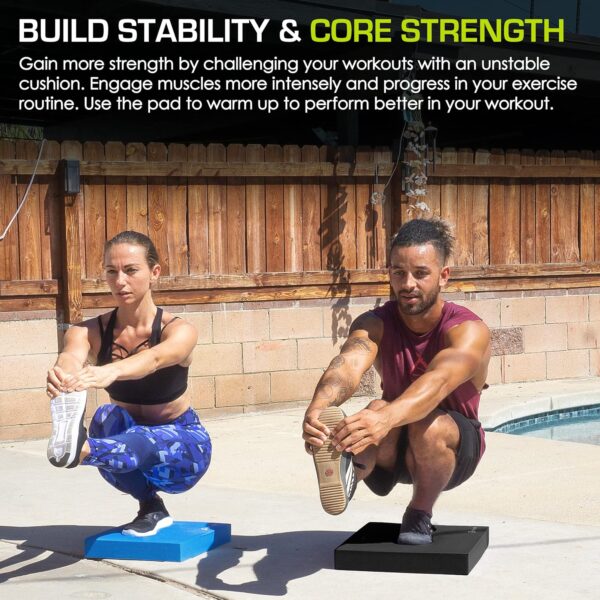 ProsourceFit Exercise Balance Pad – Non-Slip Cushioned Foam Mat & Knee Pad for Fitness and Stability Training, Yoga, Physical Therapy 15.5”x12.75” - Image 6