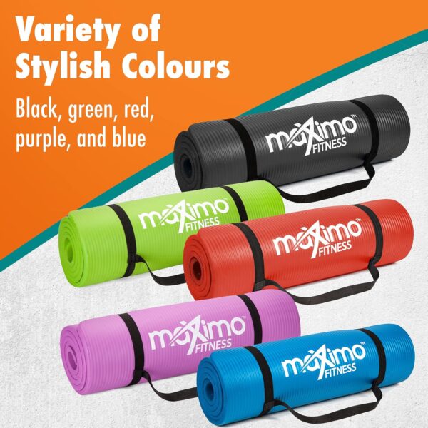 Maximo Fitness Yoga Mat - Multipurpose Exercise Mat for Men, Women and Kids, Ideal Non Slip Workout Mats for Yoga, Pilates, Gym Exercise with Carrying Strap - Image 9