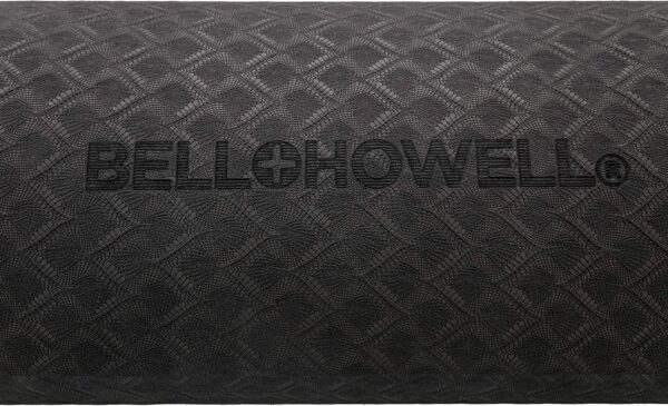 Bell & Howell Extra Thick TPE Yoga Mat, 72”L x 24”W x ½ Inch Thickness, Slip Resistant Technology, High Density, Strap Included, Black/Gray - Image 6