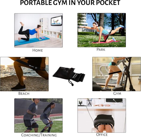 Limm Resistance Loop Exercise Bands - Set of 3 Bands for Working Out with Instruction Guide & Carry Bag - Mini Resistance Bands for Home Workouts, 12" x 2" - Image 5