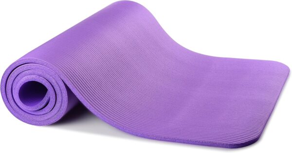 All Purpose 1/2-Inch Extra Thick High Density Anti-Tear Exercise Yoga Mat with Carrying Strap with Optional Yoga Blocks, Multiple Colors - Image 3