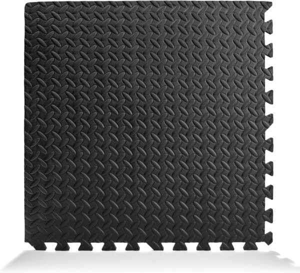 Sunny Health & Fitness Non-Slip Home Gym Mat – Workout Floor Protection Foam Pad for Treadmill, Bike, Elliptical, Yoga and Exercise Equipment – Available in Multiple Size Options