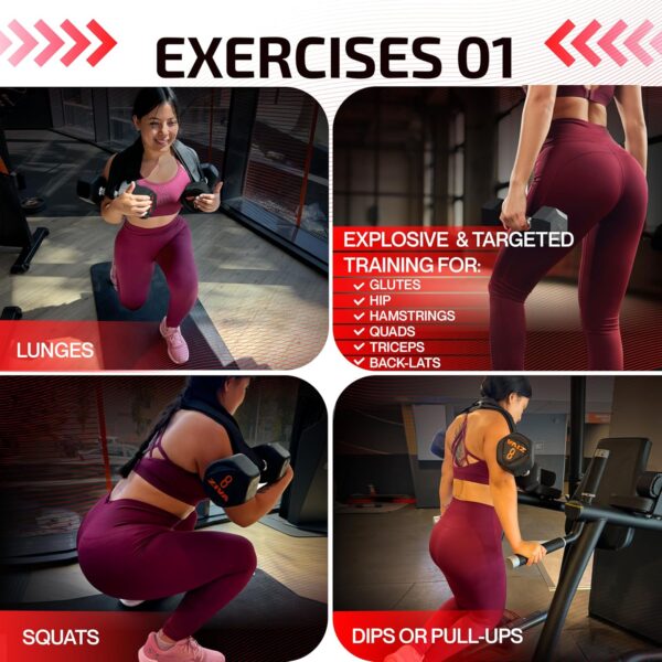 Hip Thrust Belt For Dumbbells Heavy, Kettlebells, Plates, Hip Thrust Band for Women/Men, Double Hook & Loop Booty Builder, Glute Workout Equipment for All Shapes, Use at Home/Gym - Image 5