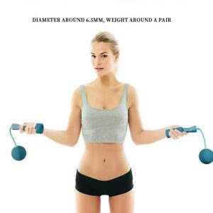 Kimaxhe Jump Rope ，Ropeless Skipping Rope ，Cordless Jump Rope，High Speed Rope Skipping for Narrow Space，Crossfit Exercise Training Indoor Outdoor，Sakura pink or Avocado green