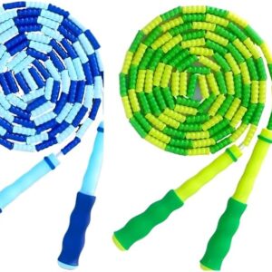 Jump Rope for Kids, Soft Beaded Skipping Rope, Adjustable Length Tangle-Free Segmented Jumping Rope for Kids Students Man and Women