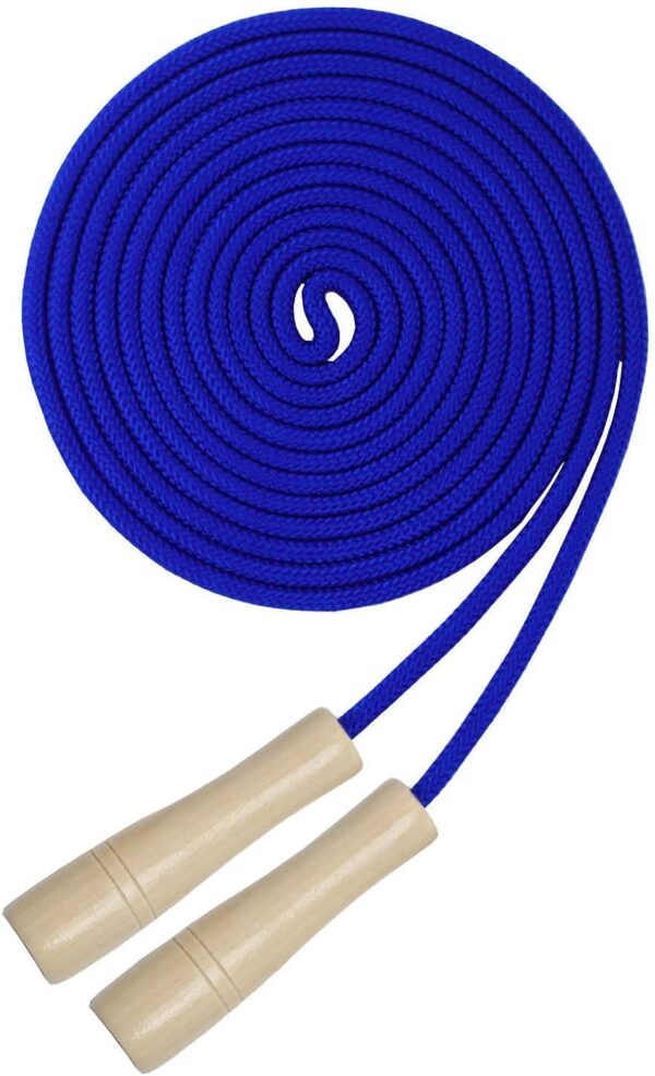 16 FT Long Jump Rope for Kids, Adjustable Double Dutch Skipping Rope with Wooden Handle, Multiplayer Team Jumping Rope for Outdoor Fun, School Sport, Party Game, Birthday Gift