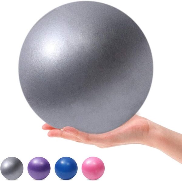 9 Inch Exercise Pilates Mini Yoga Balls Barre for Home Stability Squishy Training Physical Therapy Improves Balance with Inflatable Straw