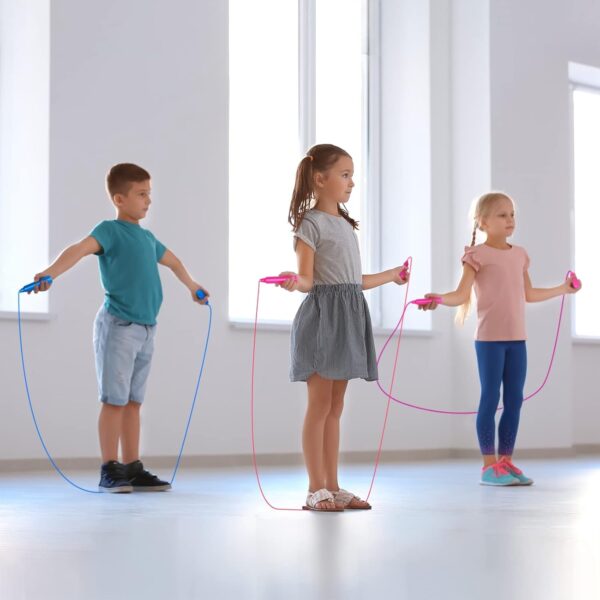 Aneco 48 Pack Kids Jump Rope Set 7.3 Feet Outdoor Jump Ropes Colorful Kids Jumping Ropes Great Sports Activities Birthday Party Favors Gifts - Image 5