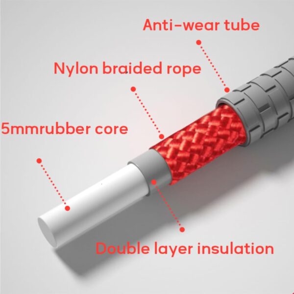 16 FT Long Jump Rope for Kids Adults,Double Dutch Jump Rope,Adjustable Skipping Ropes with High-strength Nylon Braided Rope Core,360°Rotation Not Entangled,Long Enough for 2-4 Jumpers.Red - Image 5
