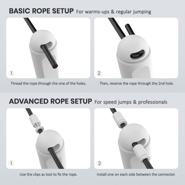 Jump Rope, multifun Speed Jumping Rope with Calorie Counter, Adjustable Digital Counting Jump Rope with Ball Bearings and Alarm Reminder for Fitness, Crossfit, Exercise, Workout, Boxing, MMA, Gym - Image 6