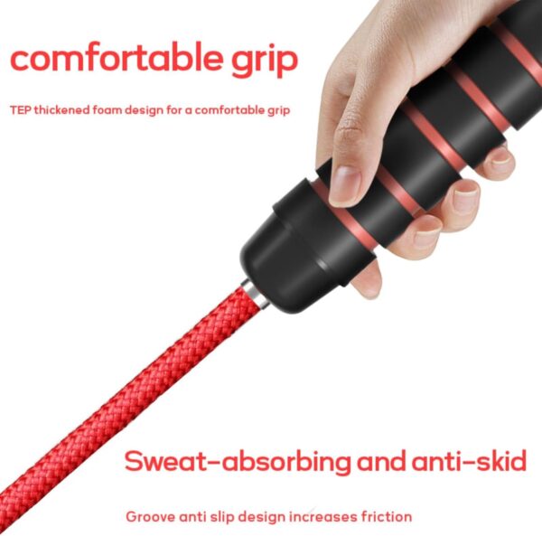 16 FT Long Jump Rope for Kids Adults,Double Dutch Jump Rope,Adjustable Skipping Ropes with High-strength Nylon Braided Rope Core,360°Rotation Not Entangled,Long Enough for 2-4 Jumpers.Red - Image 3