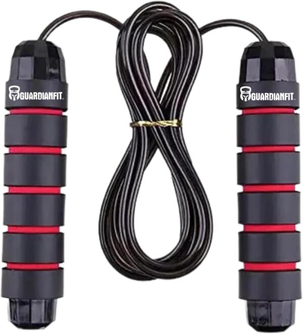 Jump Rope for Fitness and Exercise, Adjustable Length, Ball Bearing Swivel, Cardio Workouts and Weight Loss for Women, Men and Kids. - Image 2