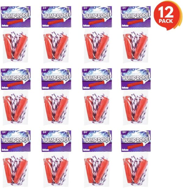 ArtCreativity 84 Inch Nylon Ropes for Kids - Pack of 12 - Durable Jump Ropes with Plastic Handles - Healthy Indoor and Outdoor Skipping Activity, Party Favors, Gifts for Boys and Girls - Image 4